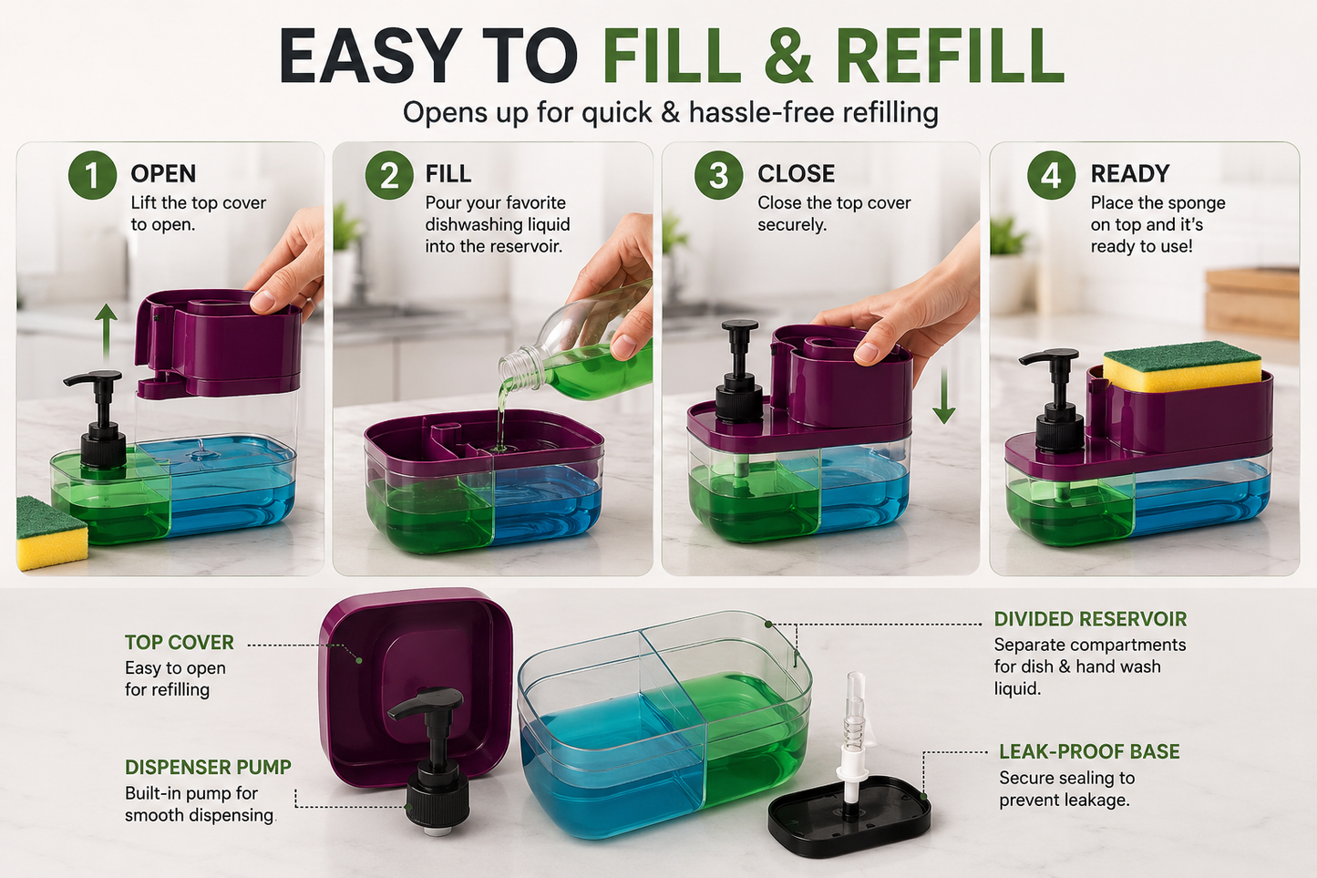 EASY SOAP CLEANING KIT WITH SPONGE