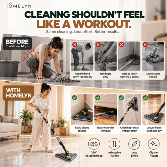 360° ROTATING EXTENDABLE TRAINGULAR MOP