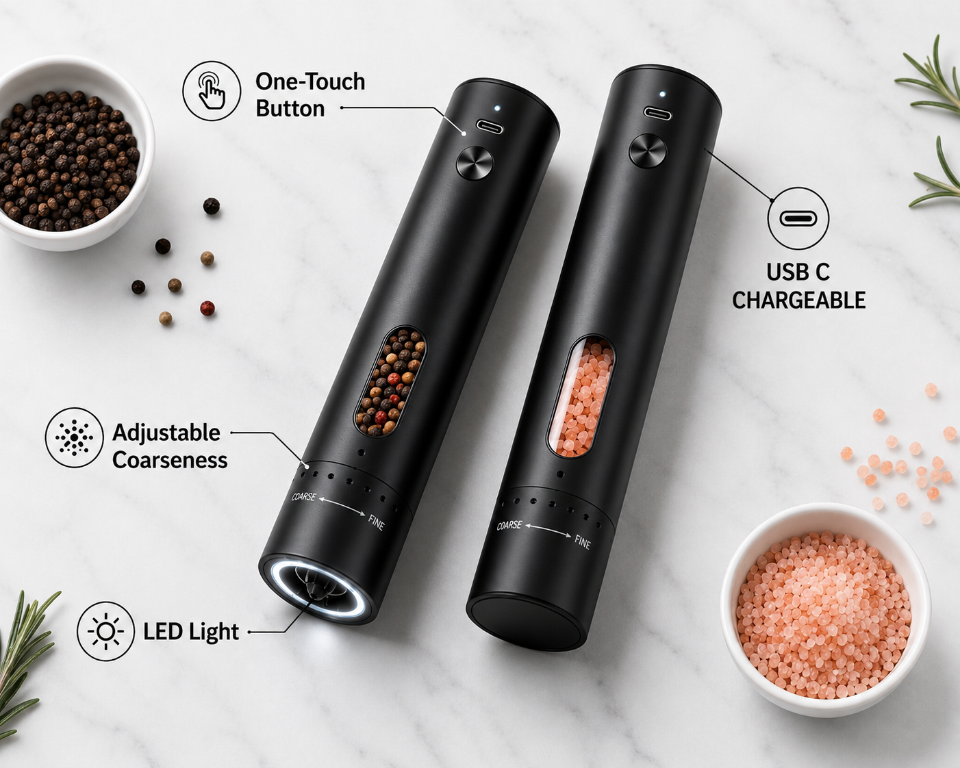 ELECTRIC SALT AND PEPPER GRINDER