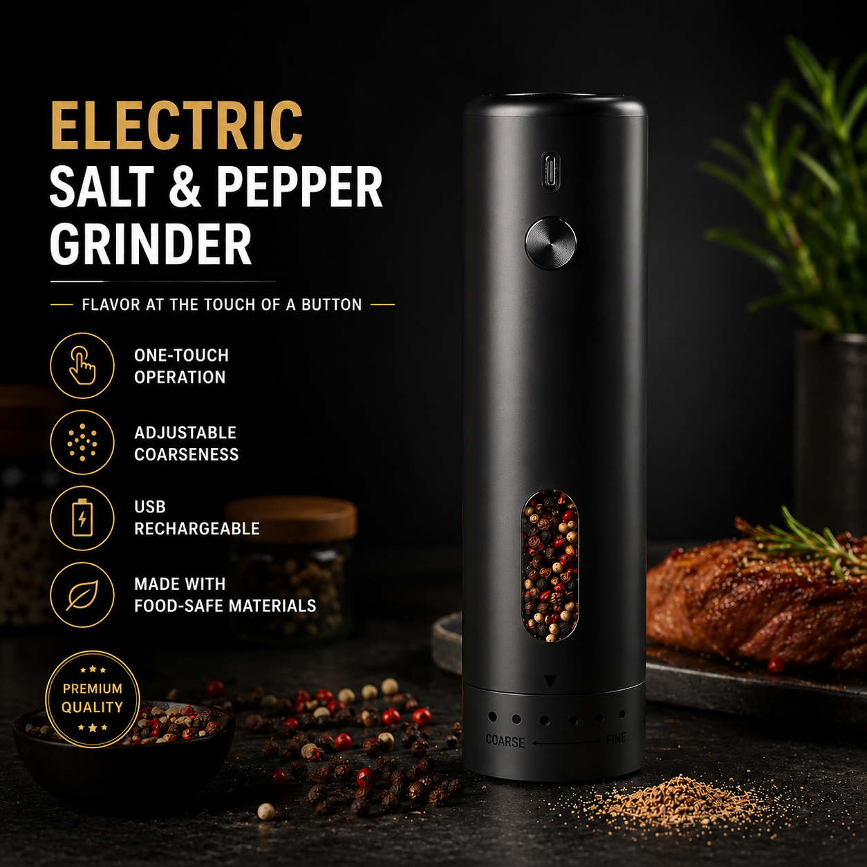 ELECTRIC SALT AND PEPPER GRINDER