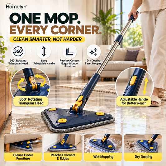 360° ROTATING EXTENDABLE TRAINGULAR MOP