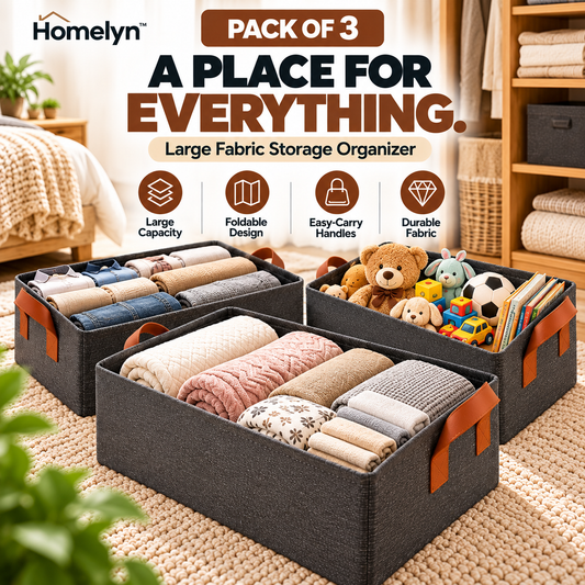 Foldable Storage Organiser (Pack Of 3)
